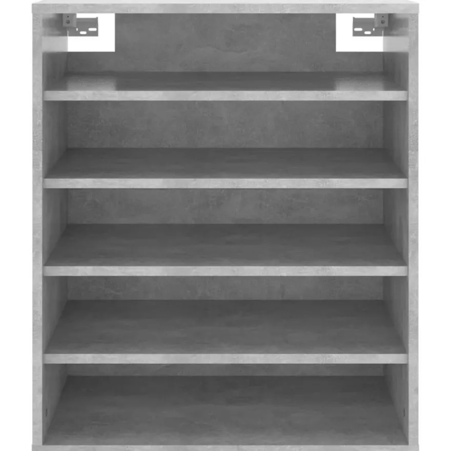 vidaXL Schuhschrank Betongrau 60x35x70 cm Holzwerkstoff