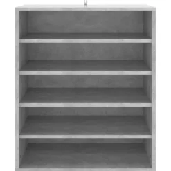 vidaXL Schuhschrank Betongrau 60x35x70 cm Holzwerkstoff