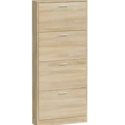 vidaXL Schuhschrank Eichen-Optik 59x17x150 cm Holzwerkstoff