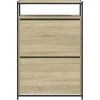 vidaXL Schuhschrank Sonoma-Eiche 75x34x112 cm Holzwerkstoff