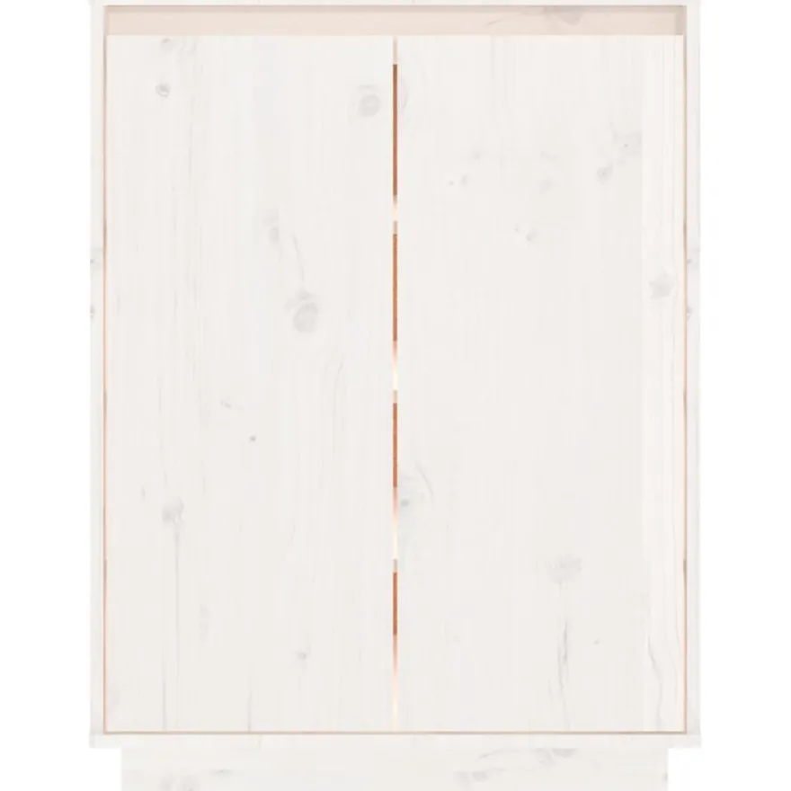 vidaXL Schuhschrank Weiß 60x35x80 cm Massivholz Kiefer