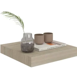 vidaXL Schwebende Wandregale 4 Stk. Eichefarben 23x23,5x3,8cm MDF