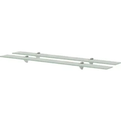 vidaXL Schweberegale 2 Stk. Glas 100x20 cm 8 mm