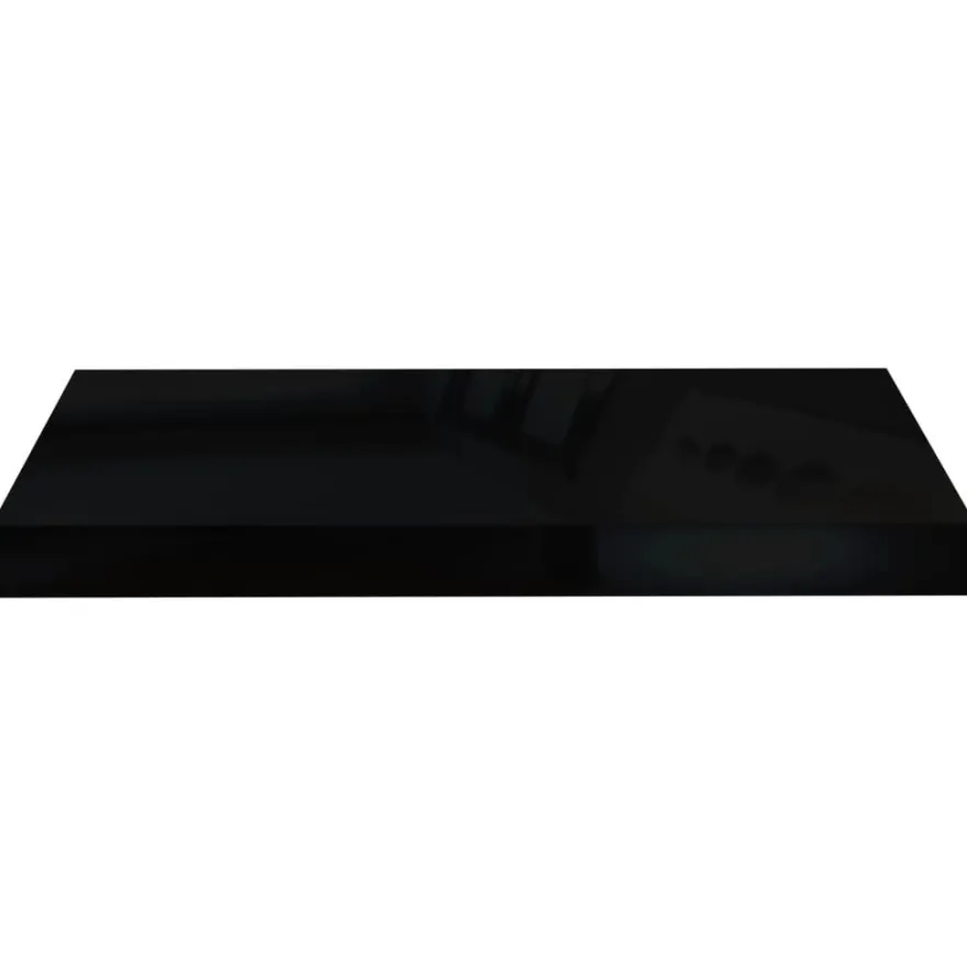 vidaXL Schweberegale 4 Stk. Hochglanz-Schwarz 50x23x3,8 cm MDF