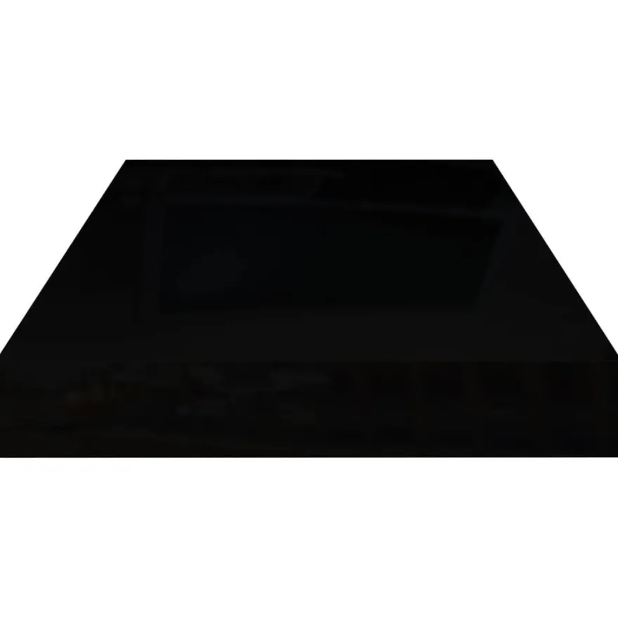 vidaXL Schweberegale 4 Stk. Hochglanz-Schwarz 50x23x3,8 cm MDF