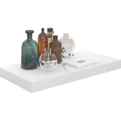 vidaXL Schweberegale 4 Stk. Hochglanz-Weiß 50x23x3,8 cm MDF