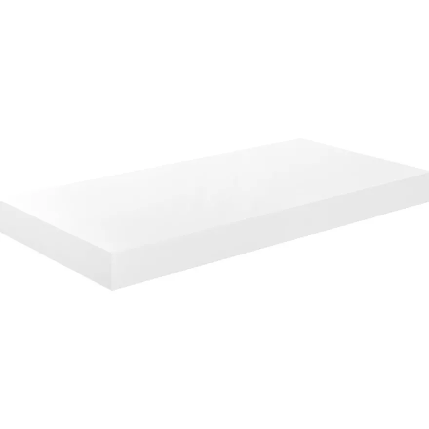 vidaXL Schweberegale 4 Stk. Hochglanz-Weiß 50x23x3,8 cm MDF