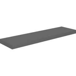 vidaXL Schweberegale 4 Stk. Hochglanz-Grau 90x23,5x3,8 cm MDF