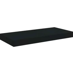 vidaXL Schweberegale 4 Stk. Schwarz 50x23x3,8 cm MDF