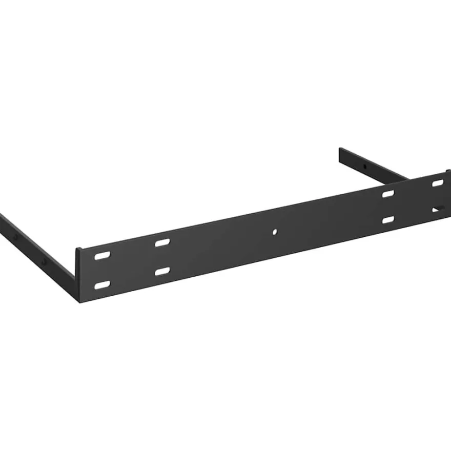 vidaXL Schweberegale 4 Stk. Schwarz 50x23x3,8 cm MDF