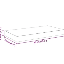 vidaXL Schweberegale 4 Stk. Schwarz 50x23x3,8 cm MDF