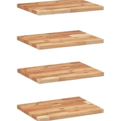 vidaXL Schweberegale 4 Stk. 40x30x2 cm Massivholz Akazie Ölbehandelt