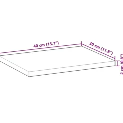 vidaXL Schweberegale 4 Stk. 40x30x2 cm Massivholz Akazie Ölbehandelt