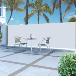 vidaXL Seitenmarkise Ausziehbar 160x500 cm Creme