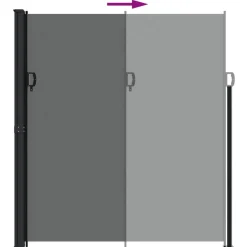 vidaXL Seitenmarkise Ausziehbar Anthrazit 220x500 cm