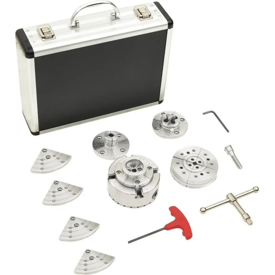 vidaXL Selbstzentrierendes Spannfutter Set 3,75 Zoll Stahl