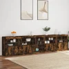 vidaXL Sideboard mit LED-Leuchten Räuchereiche 283x37x67 cm