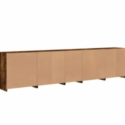 vidaXL Sideboard mit LED-Leuchten Räuchereiche 283x37x67 cm