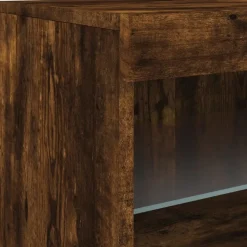 vidaXL Sideboard mit LED-Leuchten Räuchereiche 283x37x67 cm