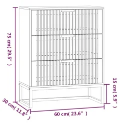 vidaXL Sideboard Weiß 60x30x75 cm Holzwerkstoff