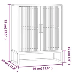 vidaXL Sideboard Weiß 60x30x75 cm Holzwerkstoff