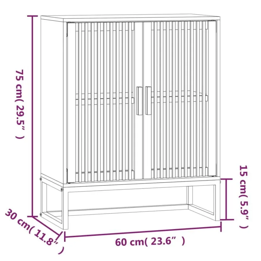 vidaXL Sideboard Weiß 60x30x75 cm Holzwerkstoff