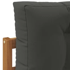 vidaXL Sofagarnituren 10 stk. Natur und Anthrazit Massivholz Akazie