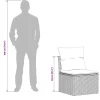 vidaXL Sofa Set 7 pcs Schwarz Polyrattan und Stahl