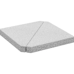 vidaXL Sonnenschirm-Gewichtsplatten 2 Stk. Grau Granit Dreieckig 14 kg