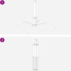 vidaXL Sonnenschirmständer Weiß Stahl für 25-32 mm Mast