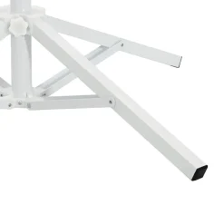 vidaXL Sonnenschirmständer Weiß Stahl für 25-32 mm Mast