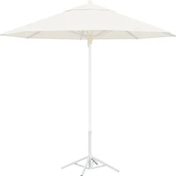vidaXL Sonnenschirmständer Weiß Stahl für 25-32 mm Mast