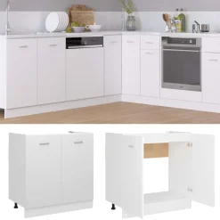 vidaXL Spülenunterschrank Lyon Weiß 80x46x81,5 cm Holzwerkstoff