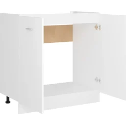 vidaXL Spülenunterschrank Lyon Weiß 80x46x81,5 cm Holzwerkstoff