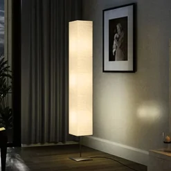 vidaXL Standleuchte mit Stahlständer 170 cm Beige