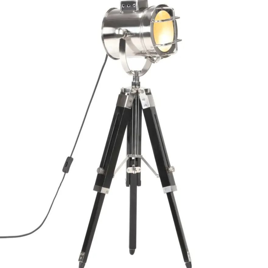vidaXL Stativlampe Schwarz Mango Massivholz 69 cm