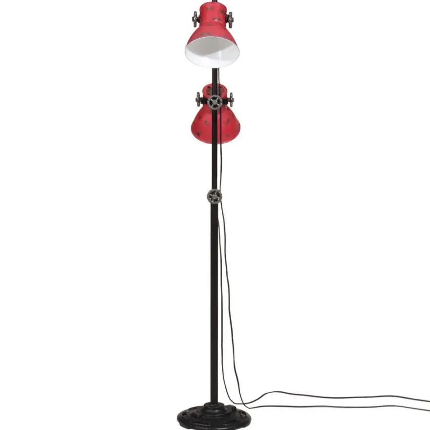 vidaXL Stehleuchte 25 W Rot 25x25x90/140 cm E27