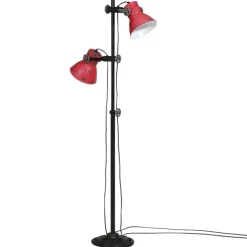 vidaXL Stehleuchte 25 W Rot 25x25x90/140 cm E27
