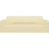 vidaXL Stretch Sofahusse 3-Sitzer Creme Polyester-Jersey