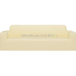 vidaXL Stretch Sofahusse 3-Sitzer Creme Polyester-Jersey