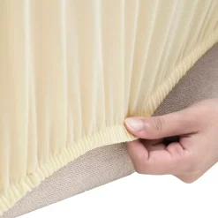 vidaXL Stretch Sofahusse 3-Sitzer Creme Polyester-Jersey
