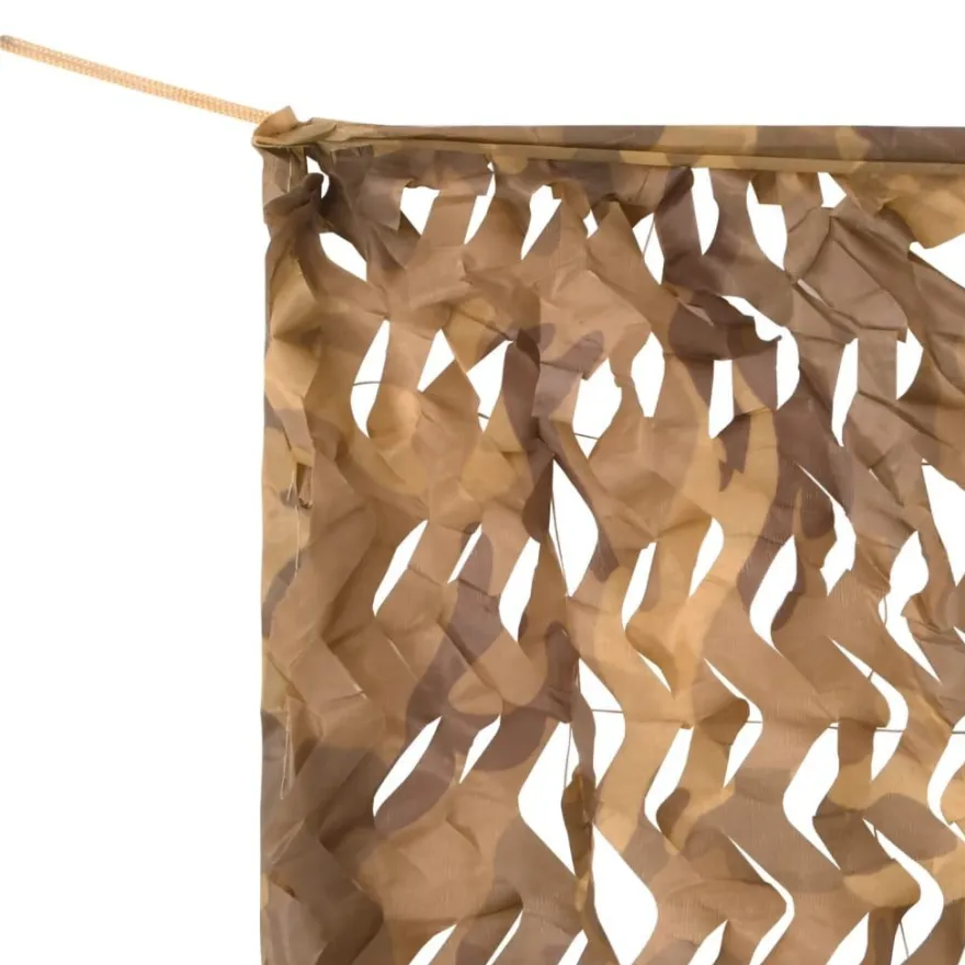 vidaXL Tarnnetz mit Aufbewahrungstasche 312x140 cm Sandfarbe