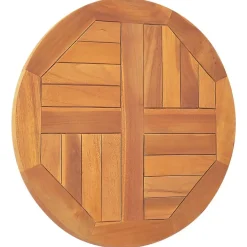 vidaXL Tischplatte Massivholz Teak Rund 2,5 cm 50 cm