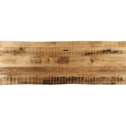 vidaXL Tischplatte mit Baumkante 120x40x3,8 cm Raues Mango Massivholz