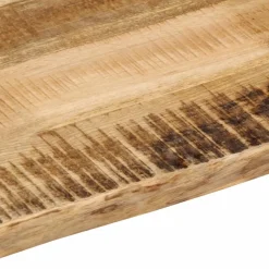 vidaXL Tischplatte mit Baumkante 120x40x3,8 cm Raues Mango Massivholz