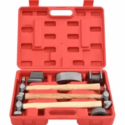 vidaXL 7-tlg. Karosserie-Ausbeulset Ausbeulhammer Dellen-Reparatur-Set
