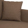 vidaXL 3-tlg. Sofagarnitur mit Kissen Braun Stoff