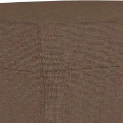 vidaXL 3-tlg. Sofagarnitur mit Kissen Braun Stoff