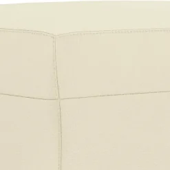 vidaXL 3-tlg. Sofagarnitur mit Kissen Creme Kunstleder