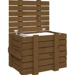 vidaXL Truhe Honigbraun 58x40,5x42 cm Massivholz Kiefer